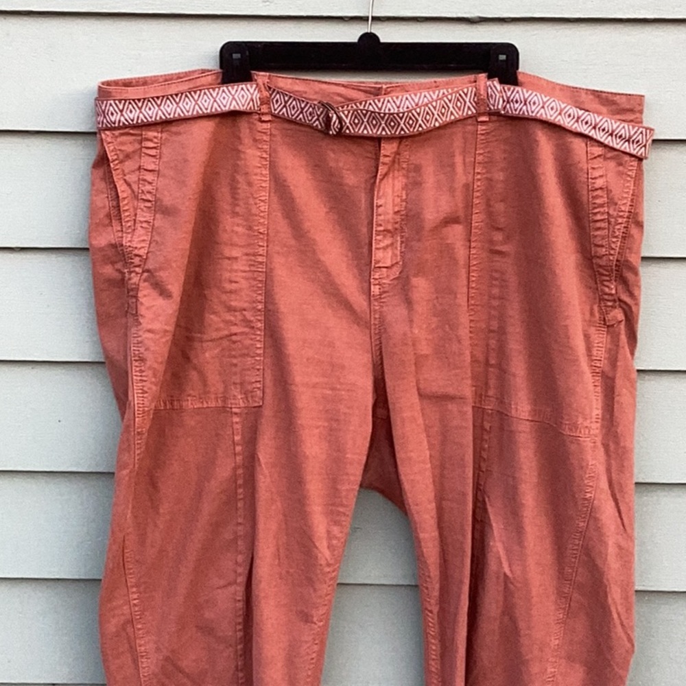 Anthropologie Wanderer Pants w Belt; Loose Fit, Pockets; US size 20W